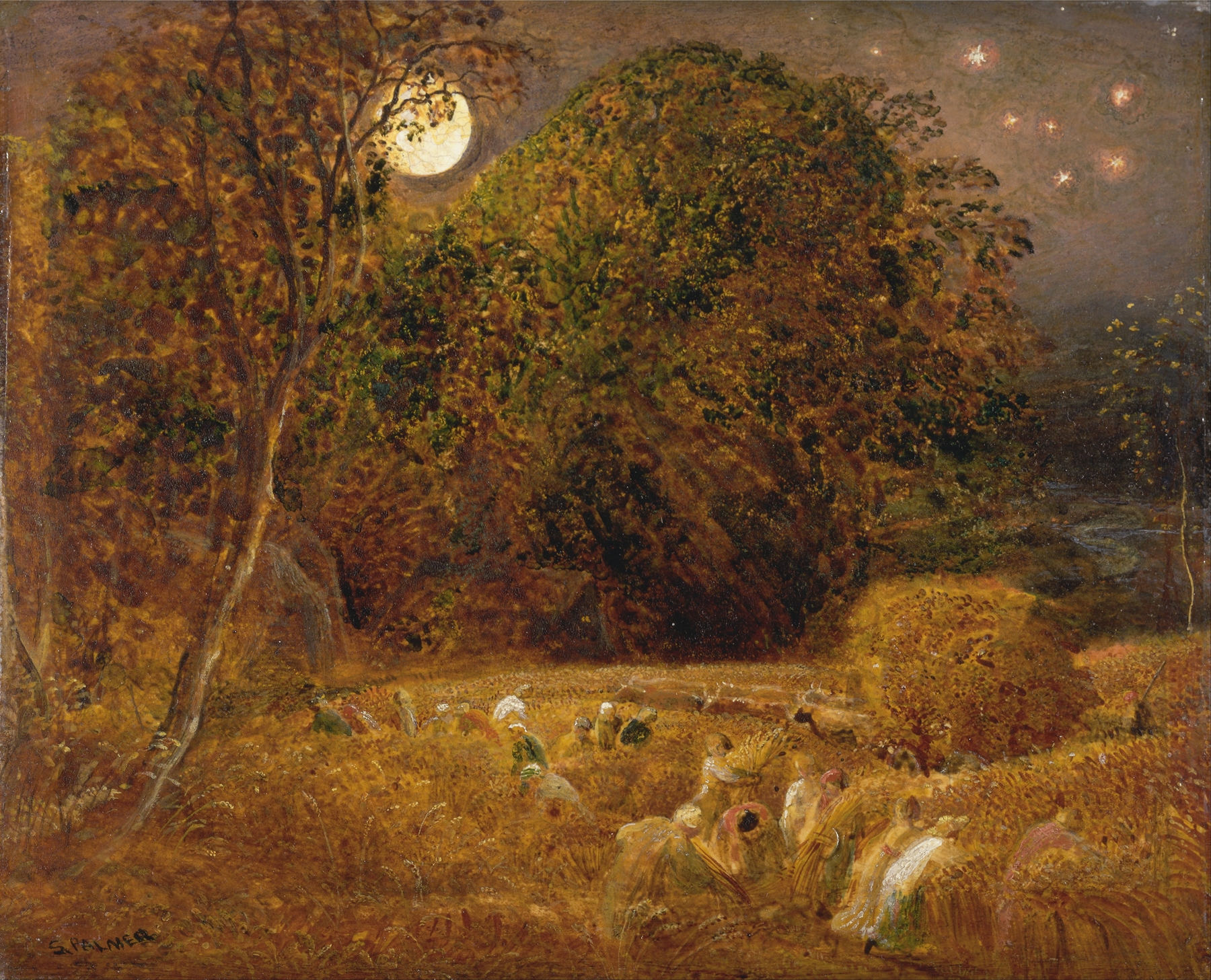 The Harvest Moon, by Samuel Palmer, public domain