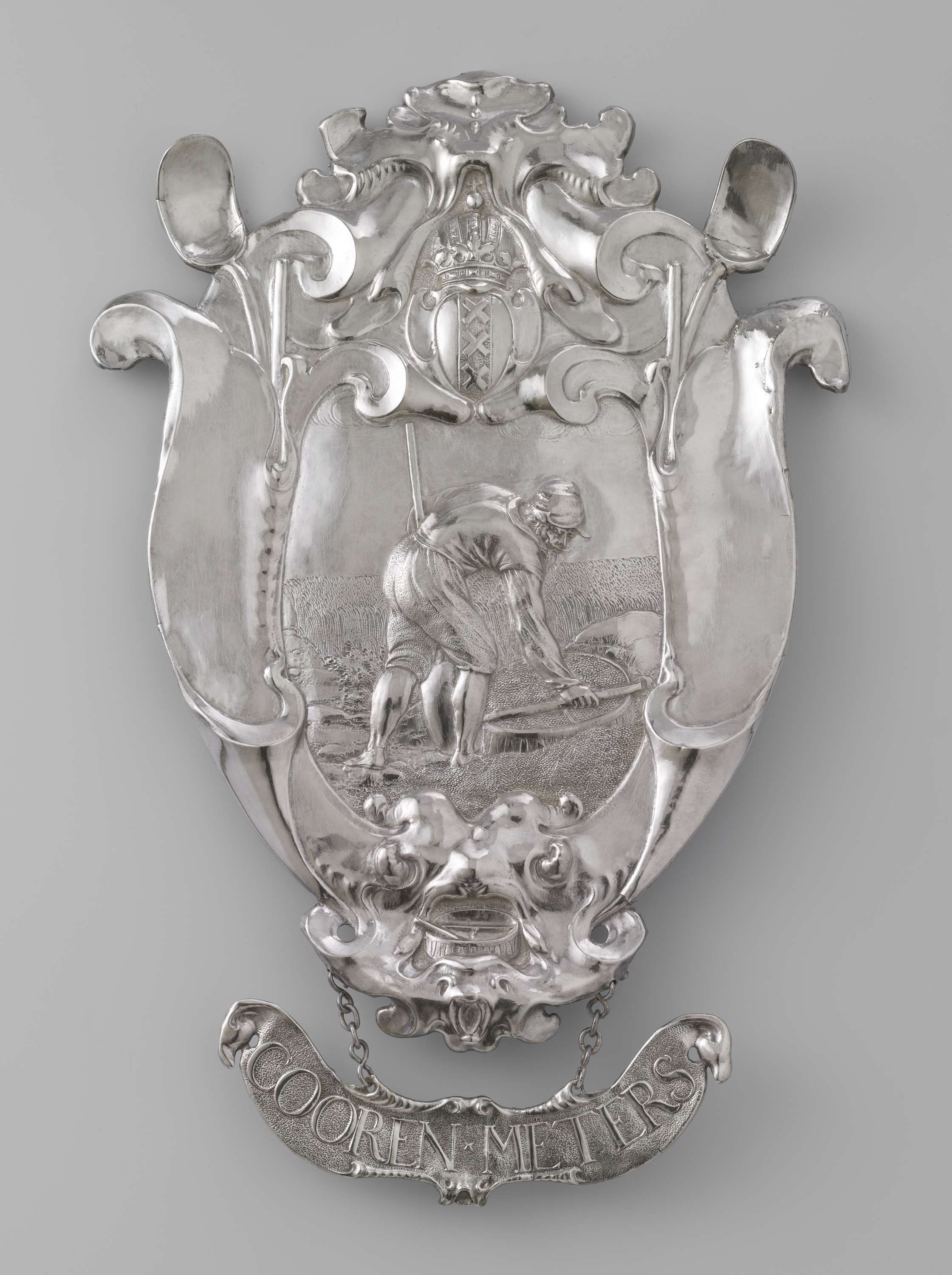 Four Funeral Shields of the Amsterdam Guild of Corn Measurers, by Johannes Lutma (1584-1669), public domain