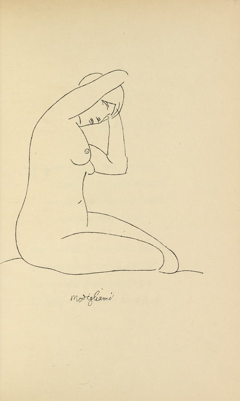 Amedeo Modigliani's painting 'Les nymphes 1' features stylized figures in a dreamlike setting.