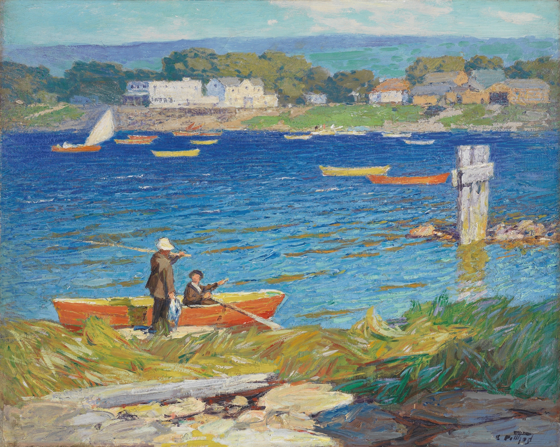 A Day’s Fishing, by Edward Henry Potthast, public domain