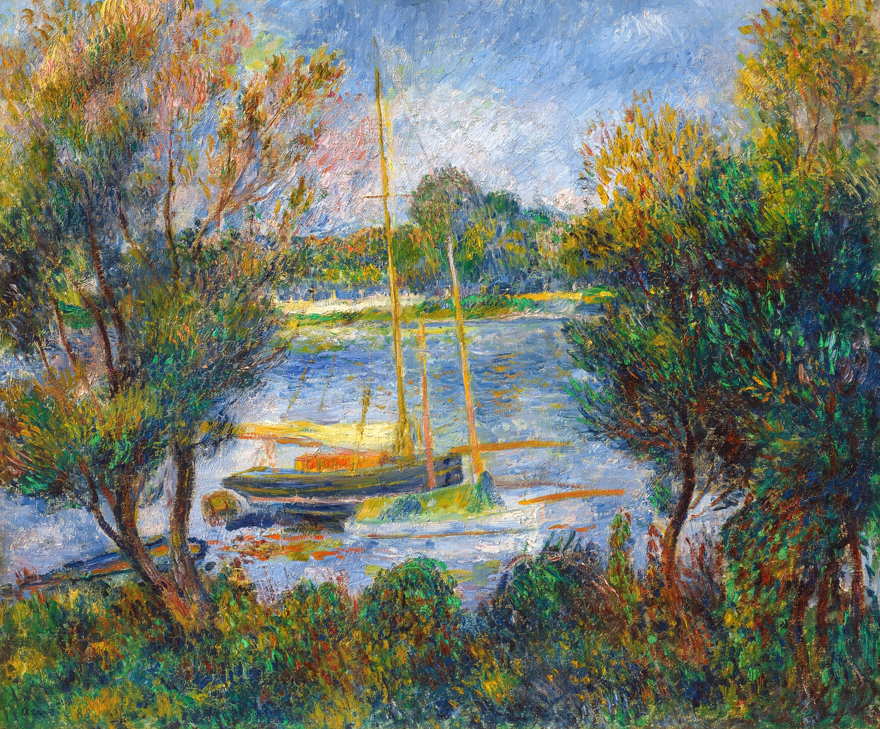 La Seine à Argenteuil, by Pierre-Auguste Renoir, public domain