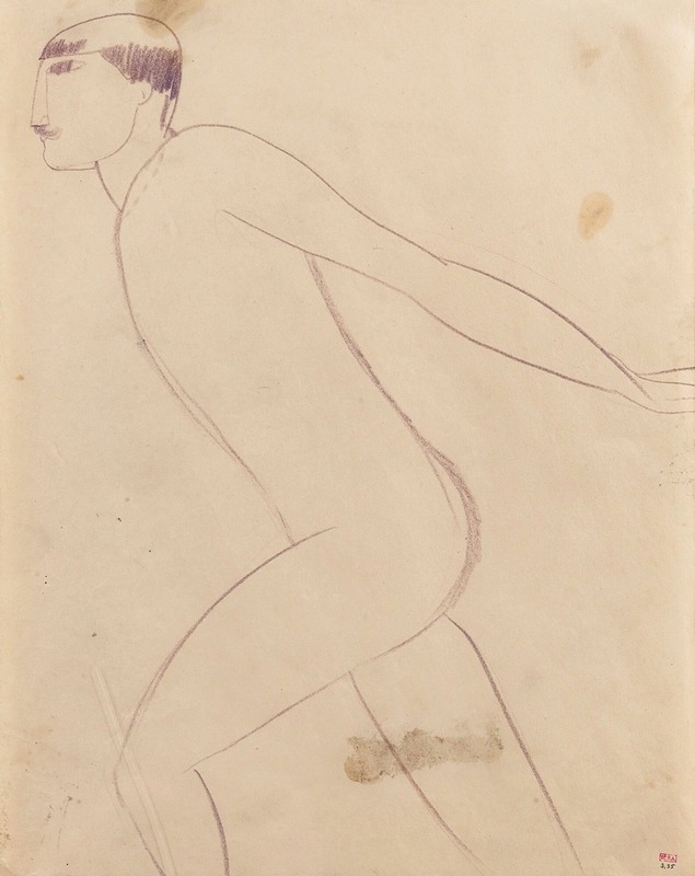 Amedeo Modigliani's *Athlète De Foire Ou De Cirque De Profil* captures a circus athlete in profile.