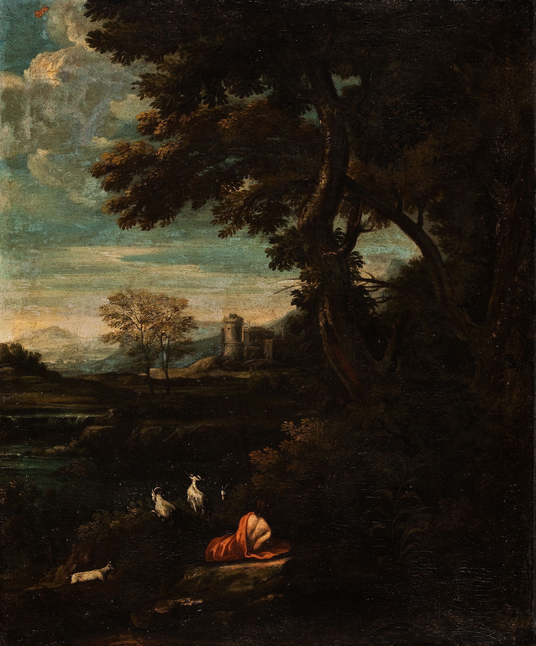 Landscape, by Jan Frans Van Bloemen, public domain