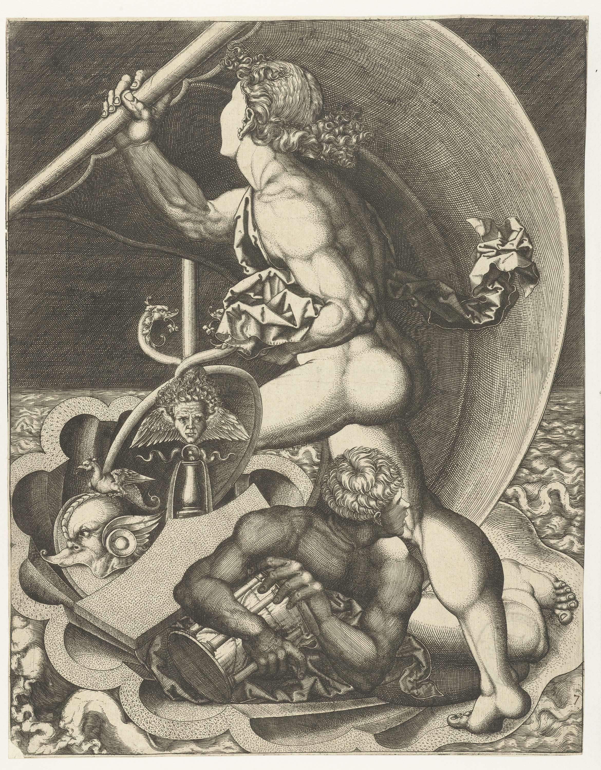 Allegorie van Tijd en Fortuin, by Monogrammist AC (16e eeuw), public domain