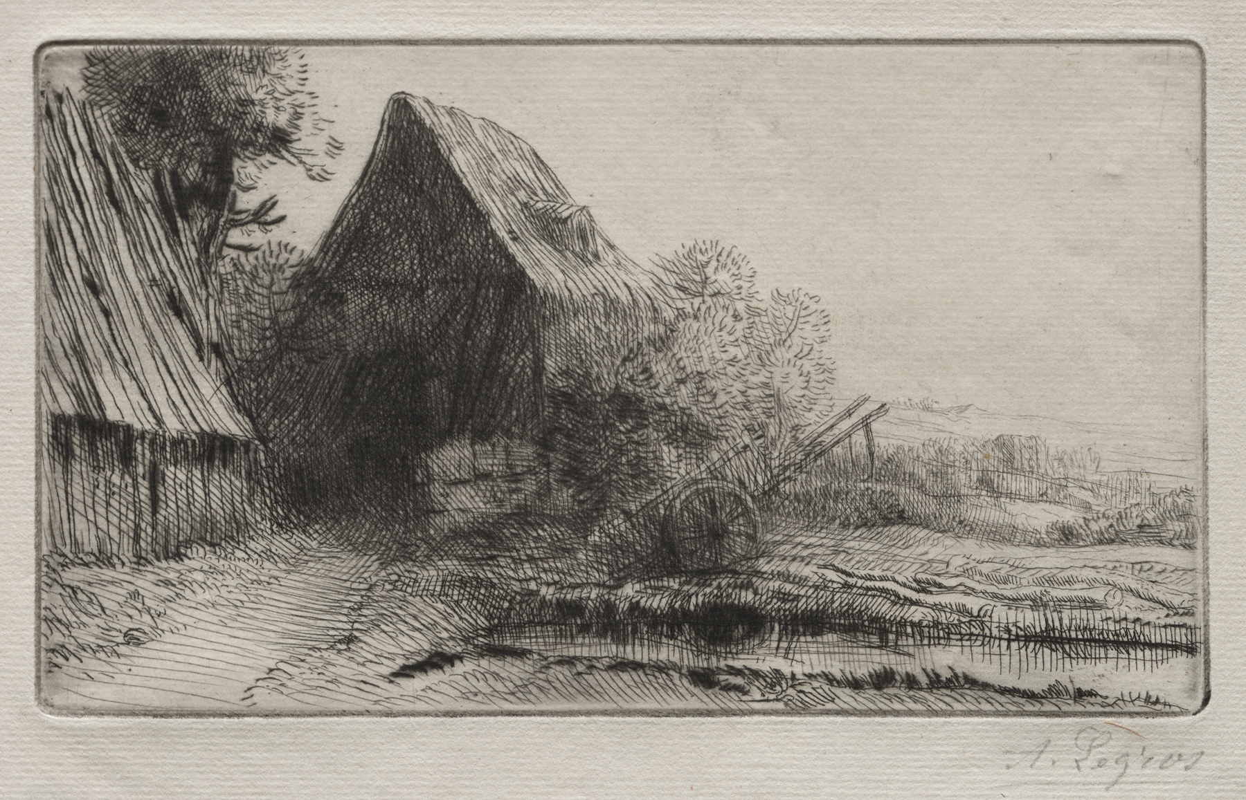 Le Maison du charron, by Alphonse Legros, public domain