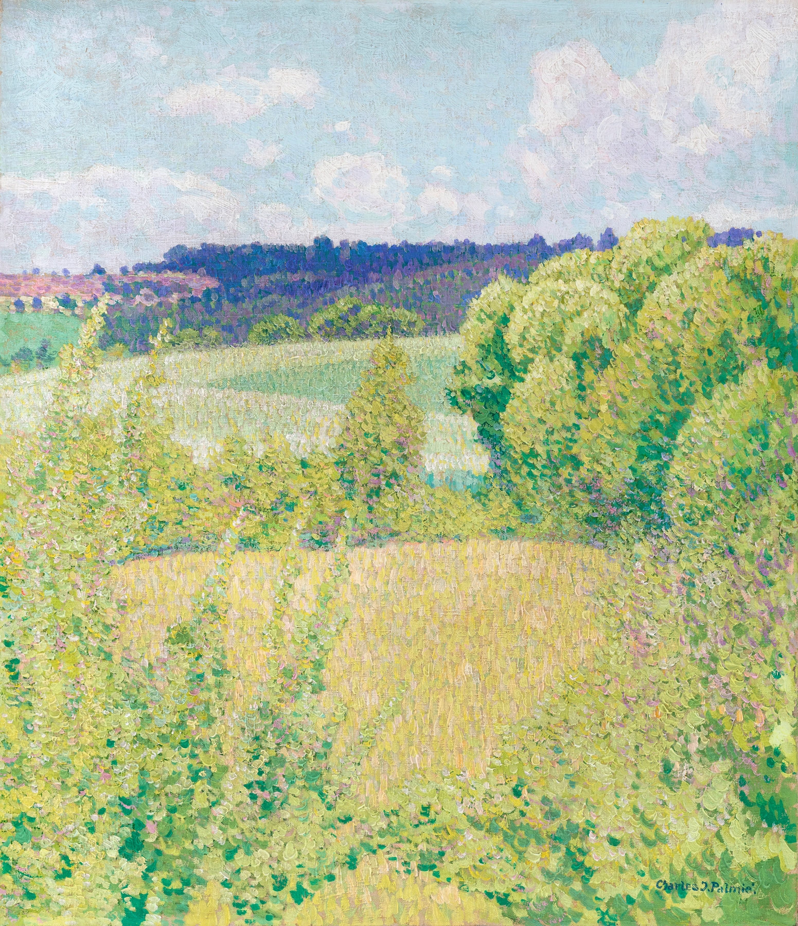 Sommerlandschaft, by Charles Johann Palmié, public domain