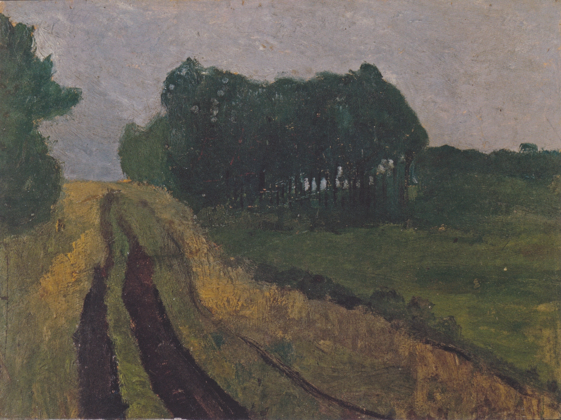 Evening landscape, by Paula Modersohn-Becker, public domain