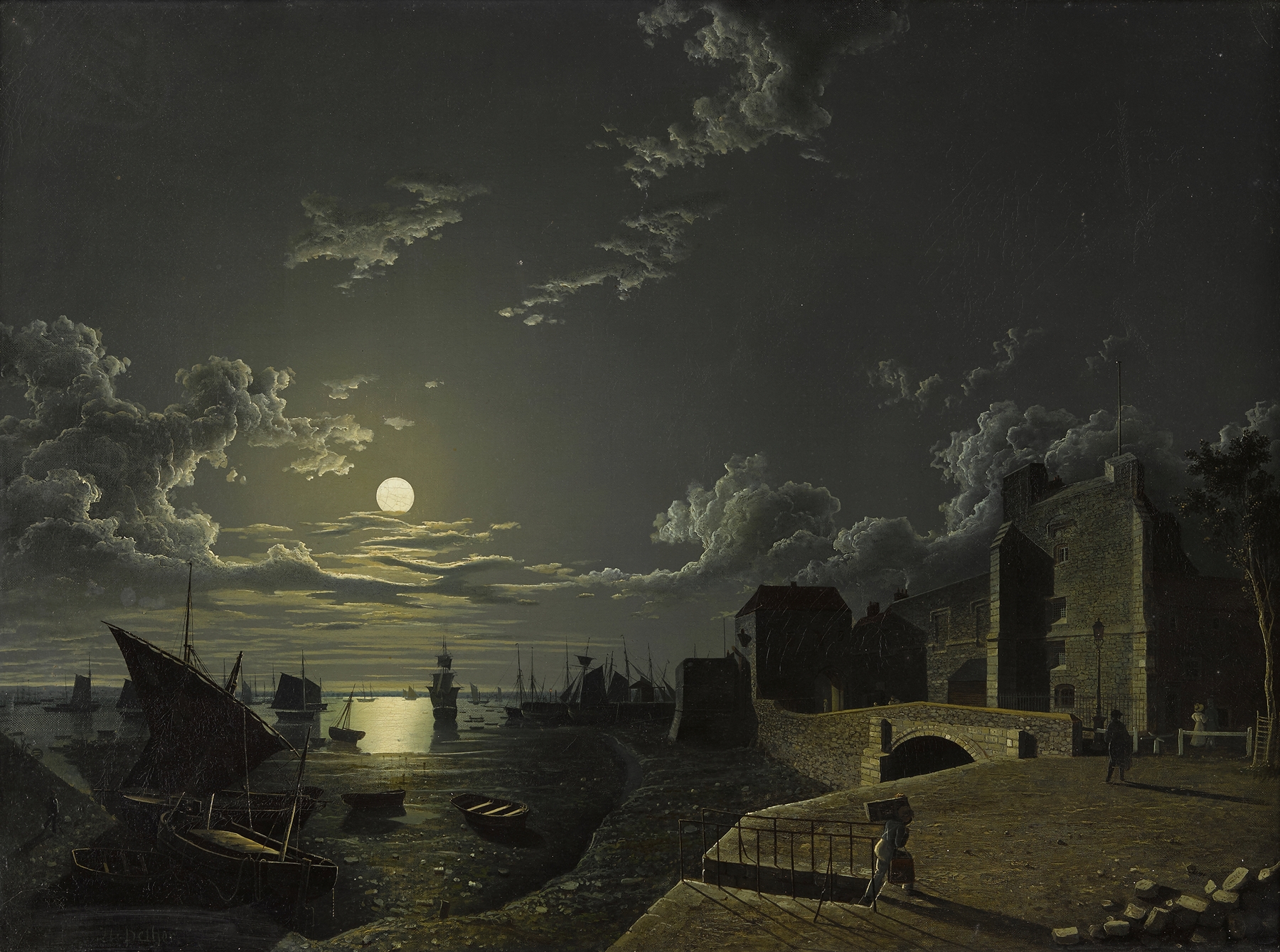 God’s House Tower by Henry Pether, oil on canvas, depicts a historic tower surrounded by clouds.