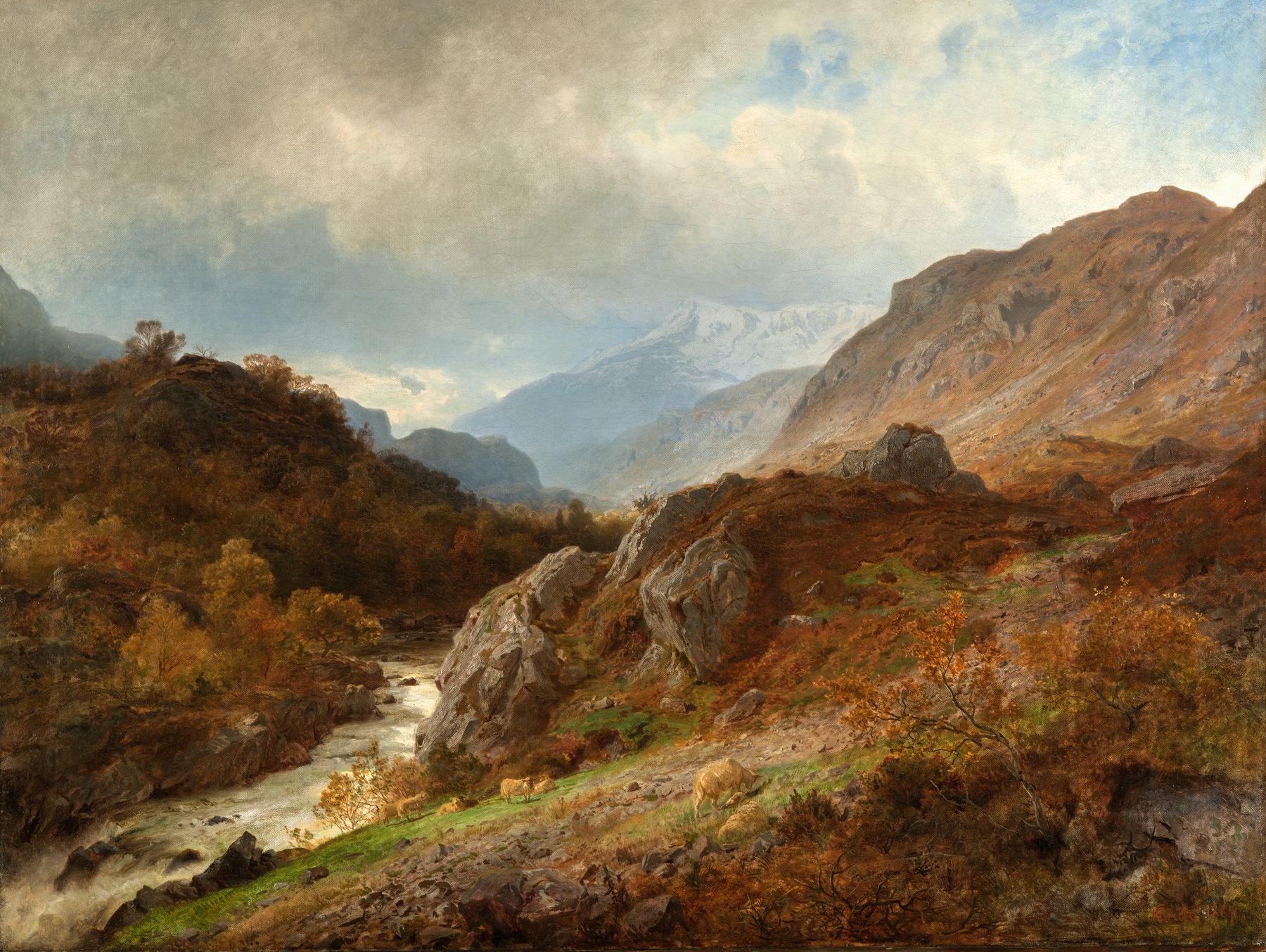 Mountain Landscape, by Hans Gude, public domain