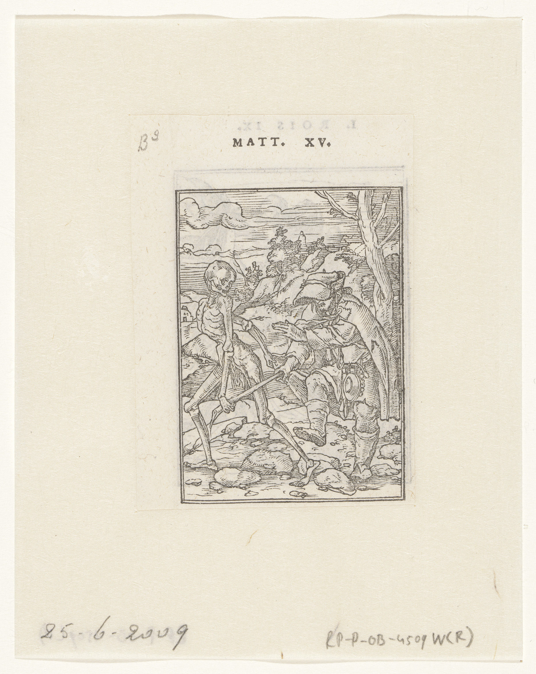 Blinde man en de Dood, by Hans Holbein (II), public domain