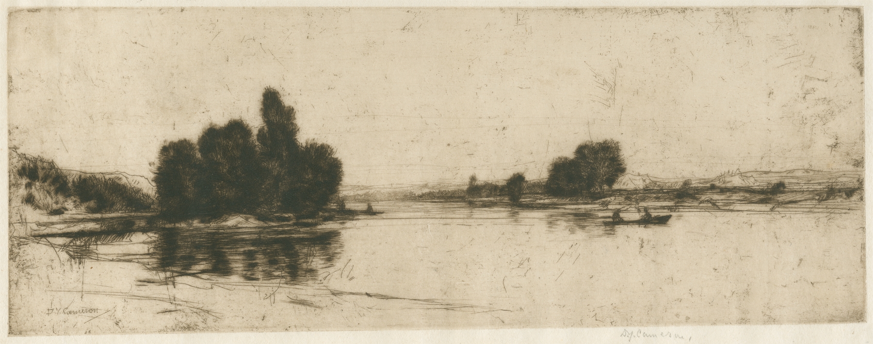 Murthly on the Tay, by David Young Cameron, public domain