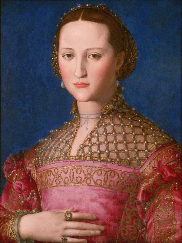 Portrait of Eleonora of Toledo by Agnolo Bronzino showcases intricate details and rich colors.