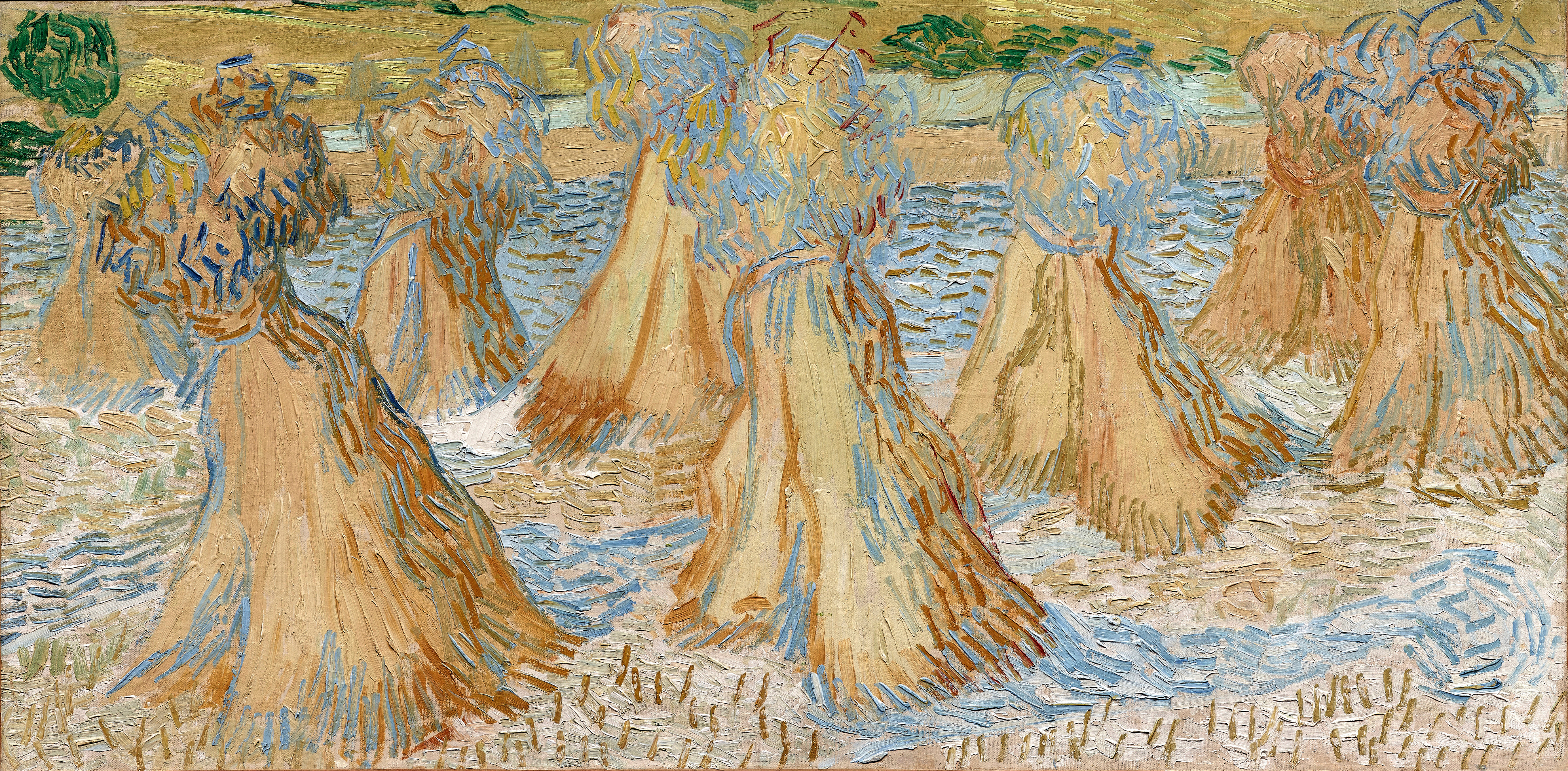 Sheaves of Wheat, by Vincent van Gogh, public domain