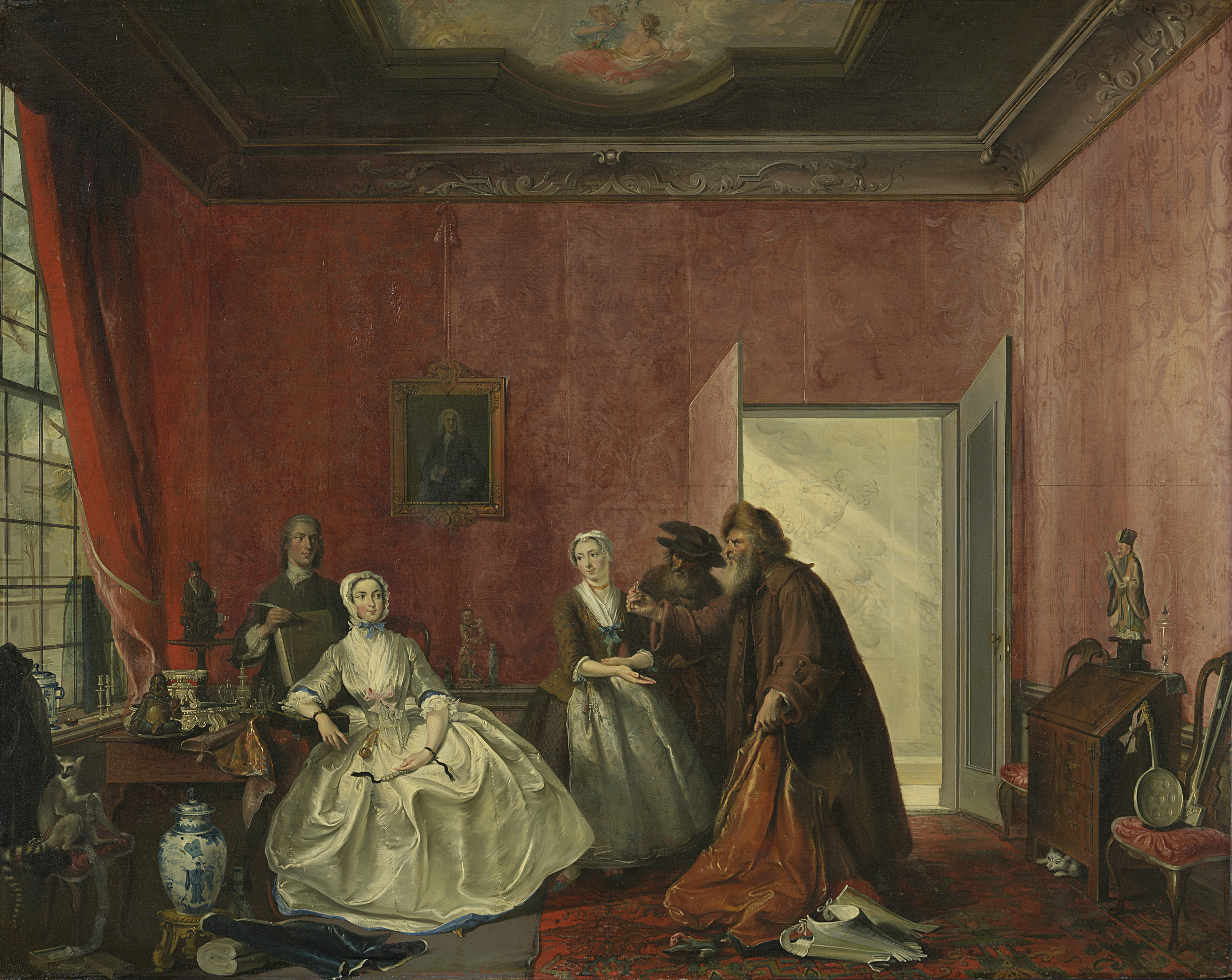 Johanna and the Jewish Merchants, by Cornelis Troost, public domain