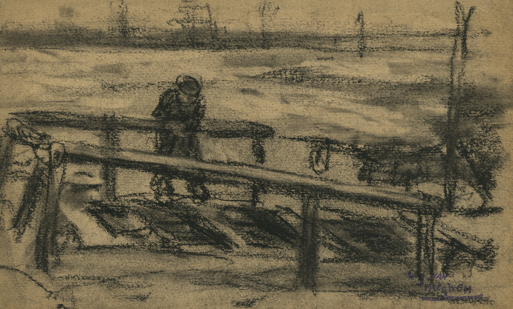 Op de aanlegsteiger, by Eugeen Van Mieghem, public domain
