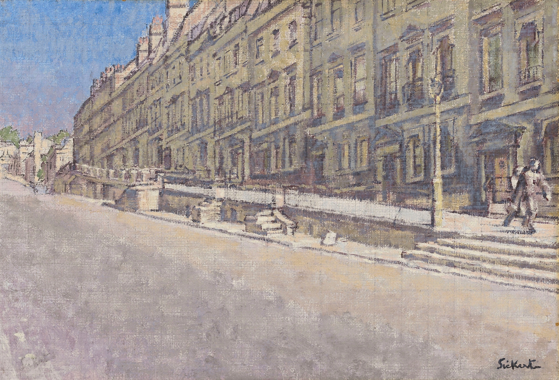 Landscape of Belmont, Lansdown Road, Bath by Walter Richard Sickert, oil painting