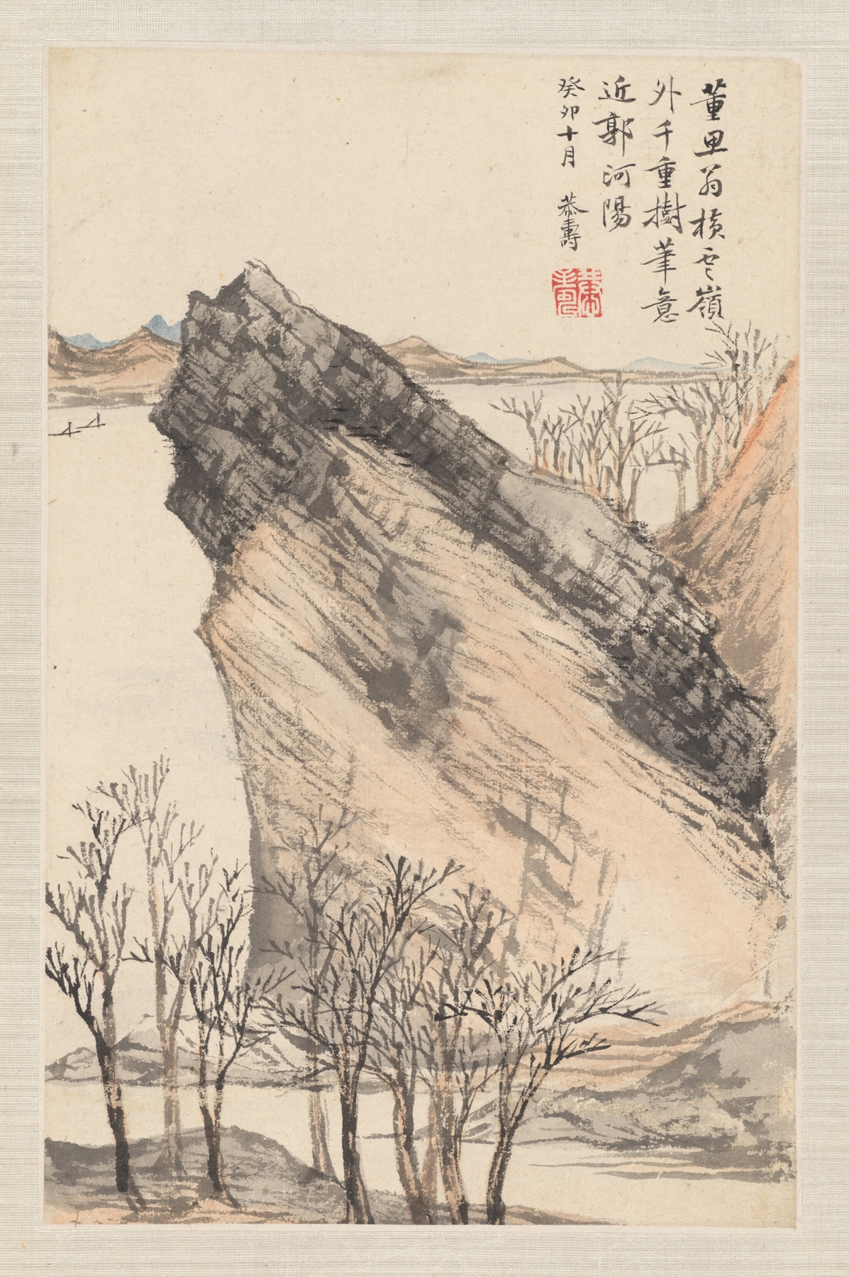 Landscape by Pan Gongshou, 1783, depicting rich foliage and terrain in an unknown medium.