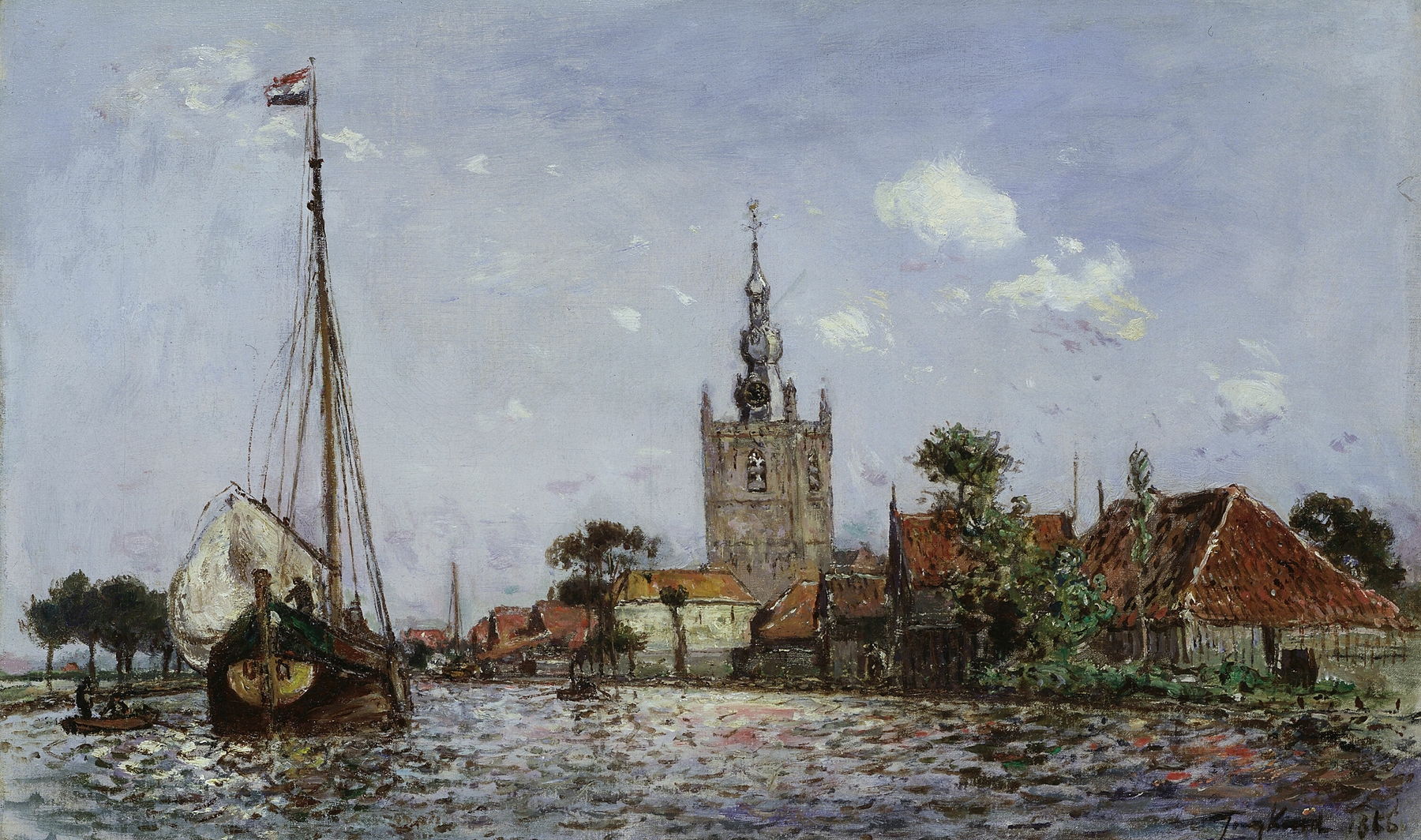 The Church of Overschie, by Johan Barthold Jongkind, public domain