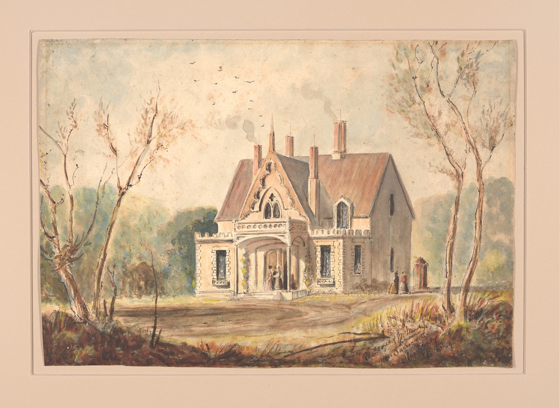 Residence of Mr. Mudge Lyman near Swanscot, oil painting by Benjamin Champney