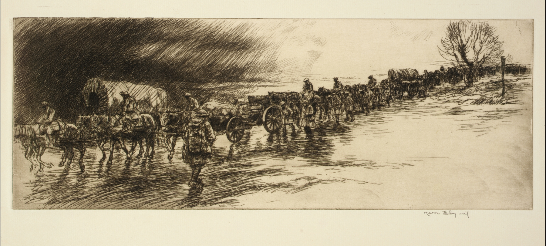 Artillery Train, by Kerr Eby, public domain