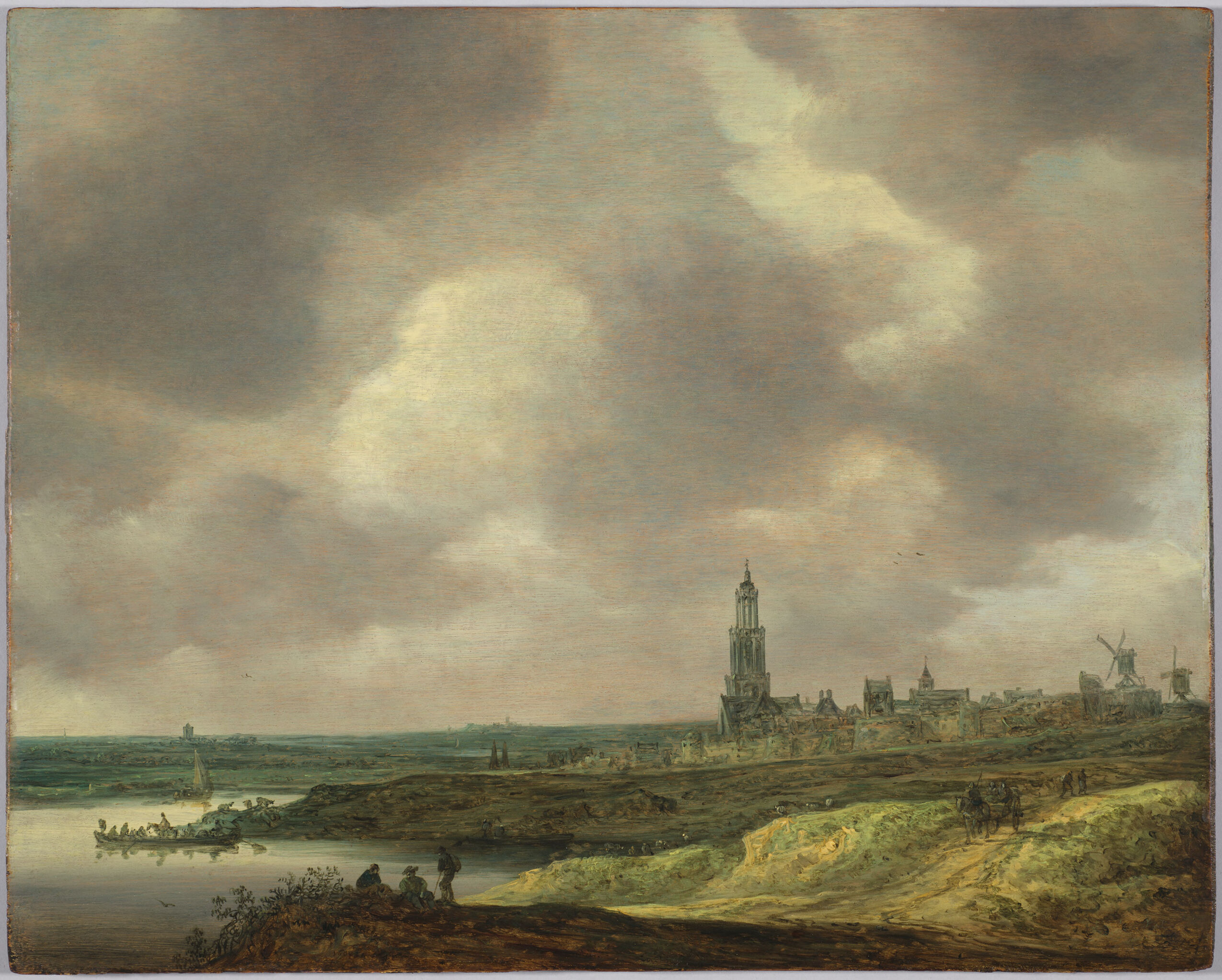 View of Rhenen, by Jan van Goyen, public domain