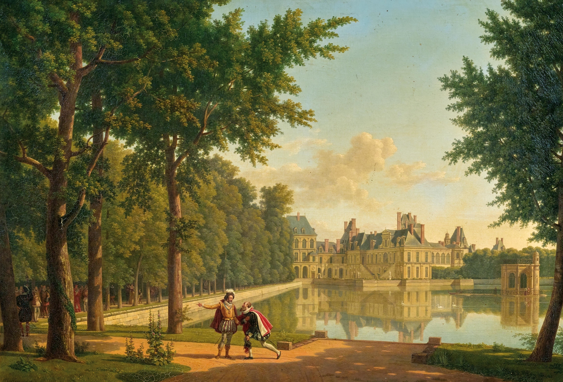 Henry VI and Sully in oil on canvas by Alexandre Louis Robert Millin du Perreux