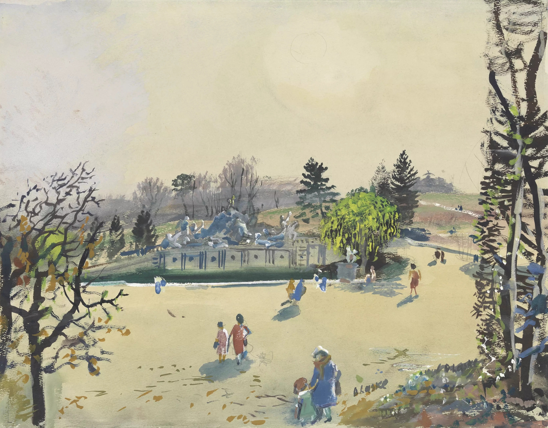 Schönbrunn, Neptunsbrunnen, by Oskar Laske, public domain