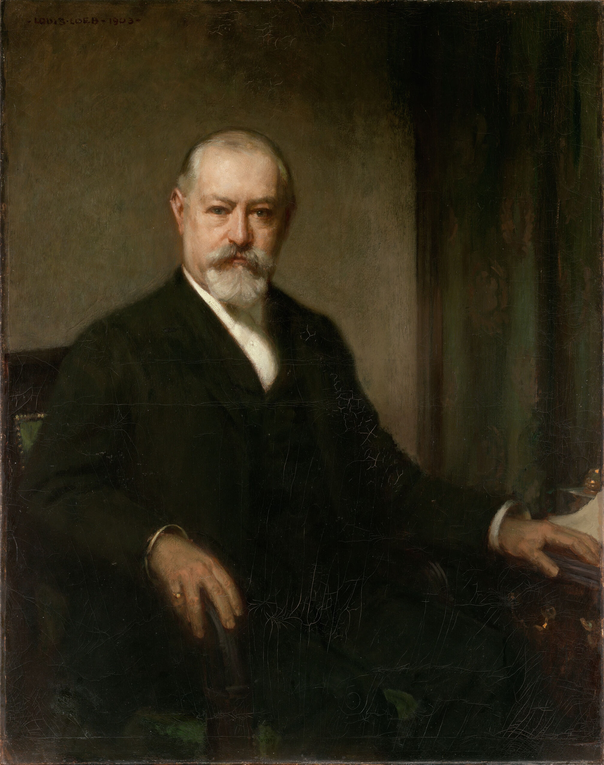 Portrait of Jacob Henry Schiff, oil on canvas by Louis Loeb