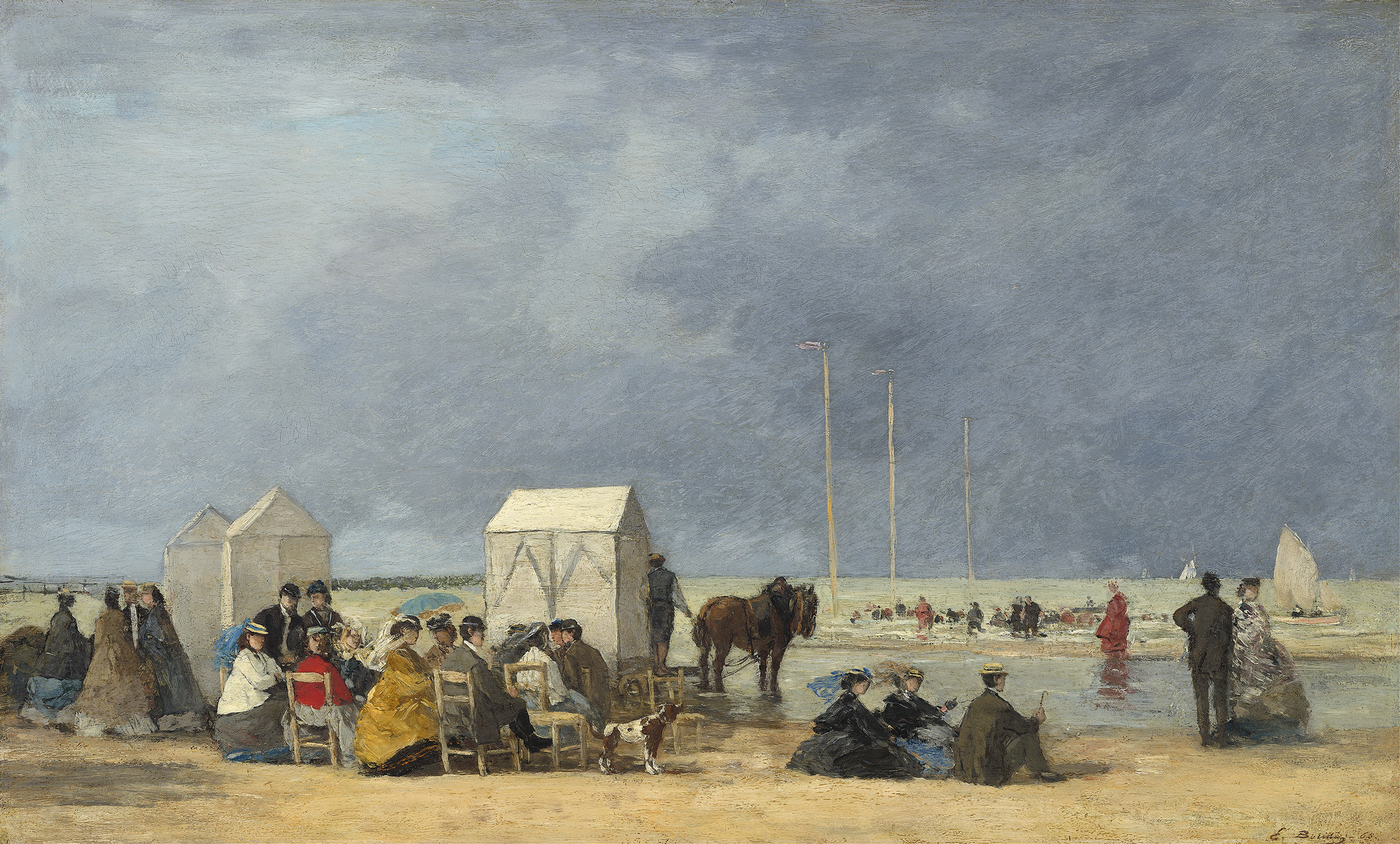 Bathing Time at Deauville, by Eugène Boudin, public domain