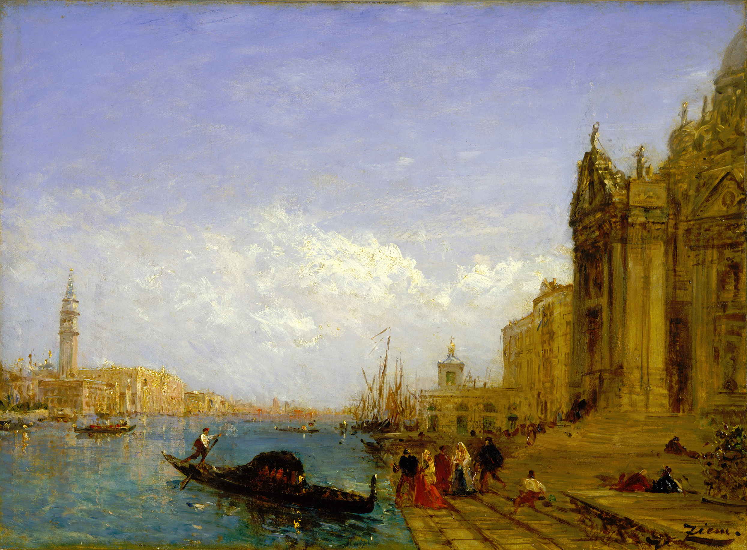 Venetian Scene, by Félix Ziem, public domain