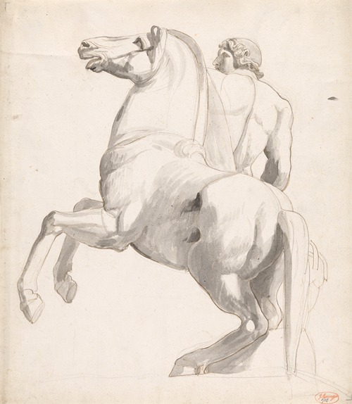 A striking portrait of a horseman, showcasing George Romney's skill in capturing character.