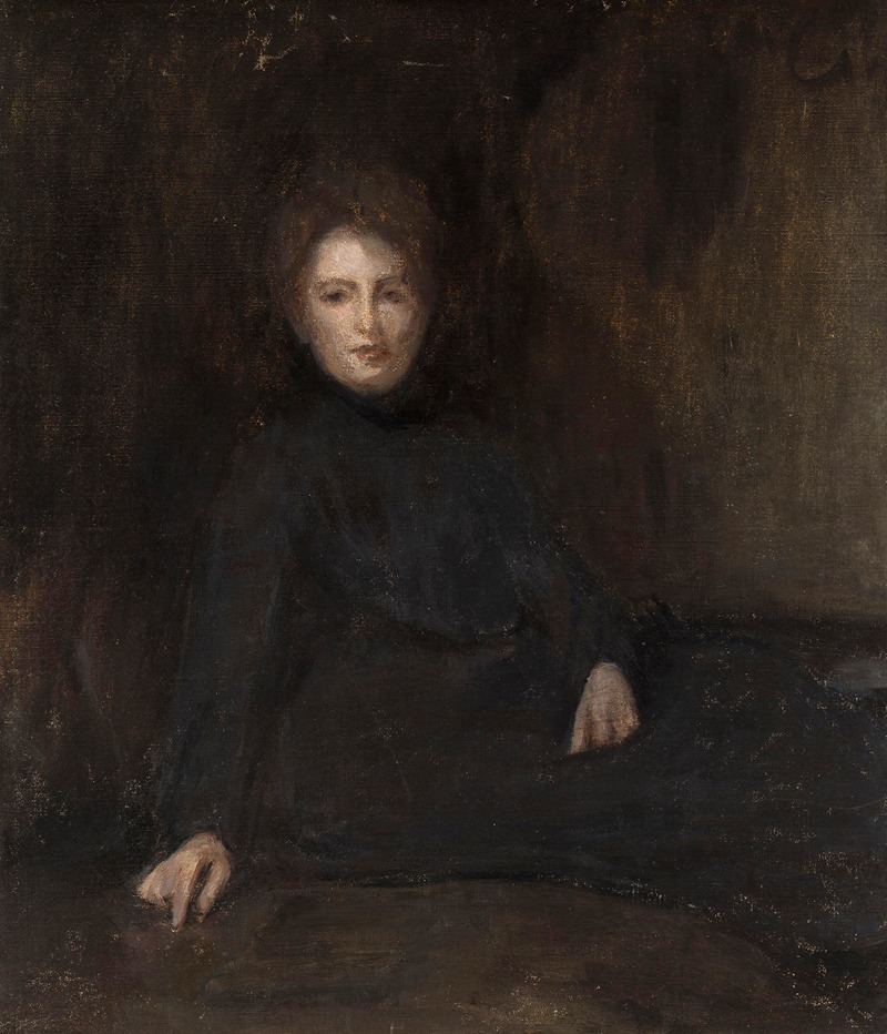 A portrait of Wanda Szwengruben by Jan Ciągliński.