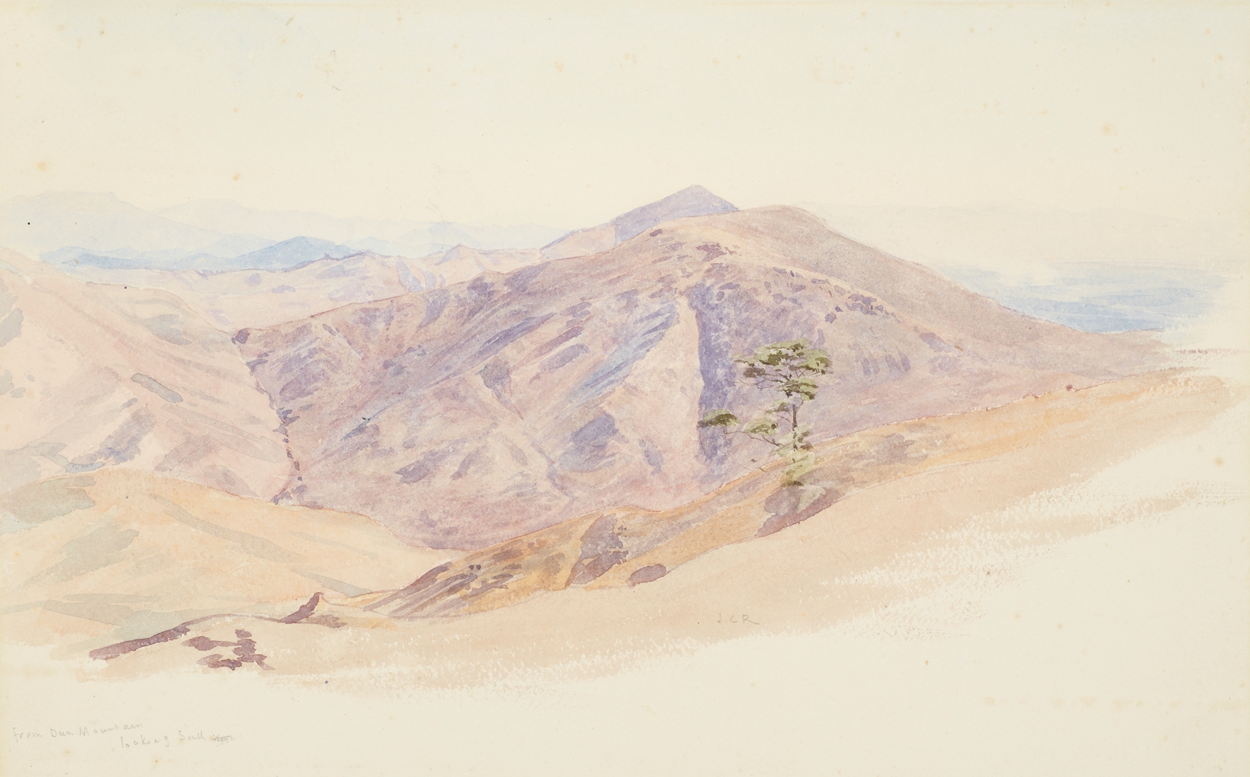 Landscape view of hills and sky, oil painting by James Crowe Richmond