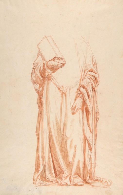 Drapery Study for Sainte-Clotilde by Isidore Pils showcases intricate fabric folds.