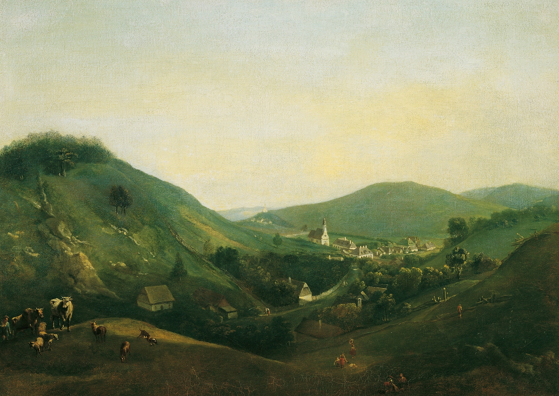 Landschaft bei Kalksburg, by Johann Christian Brand, public domain