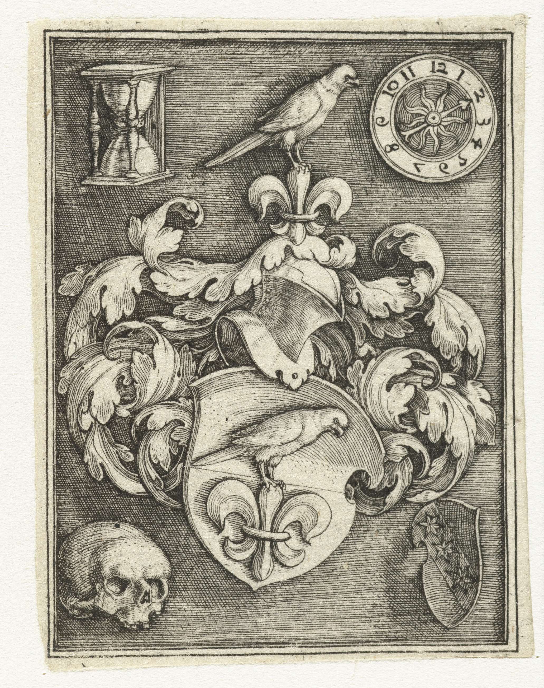 Ex libris van Hieronymus Baumgärtner, by Barthel Beham, public domain