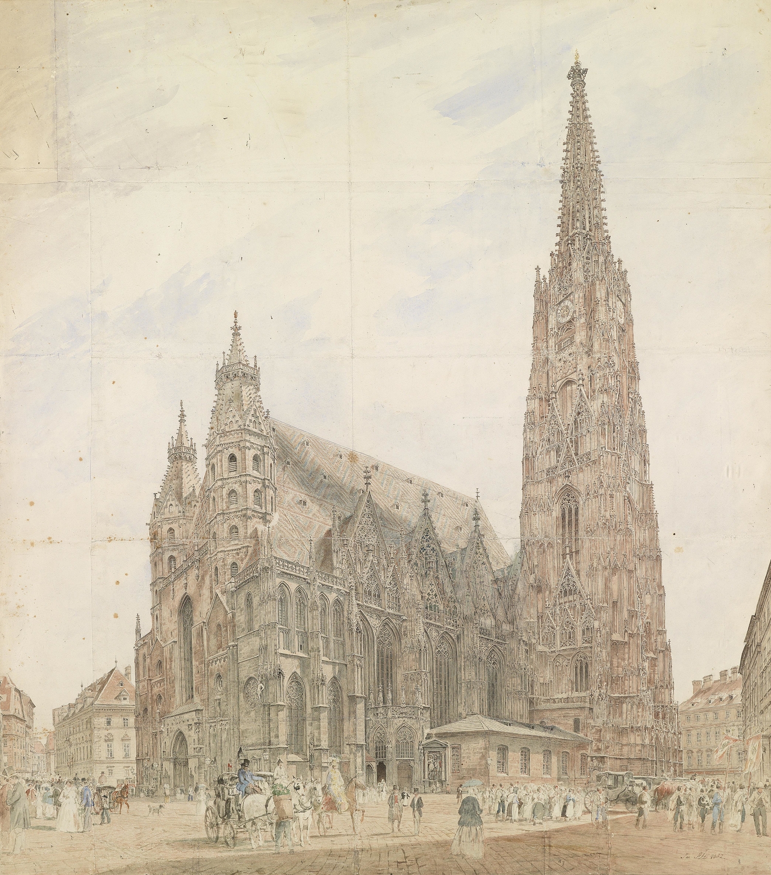 Stephansdom in Wien, by Jakob Alt, public domain