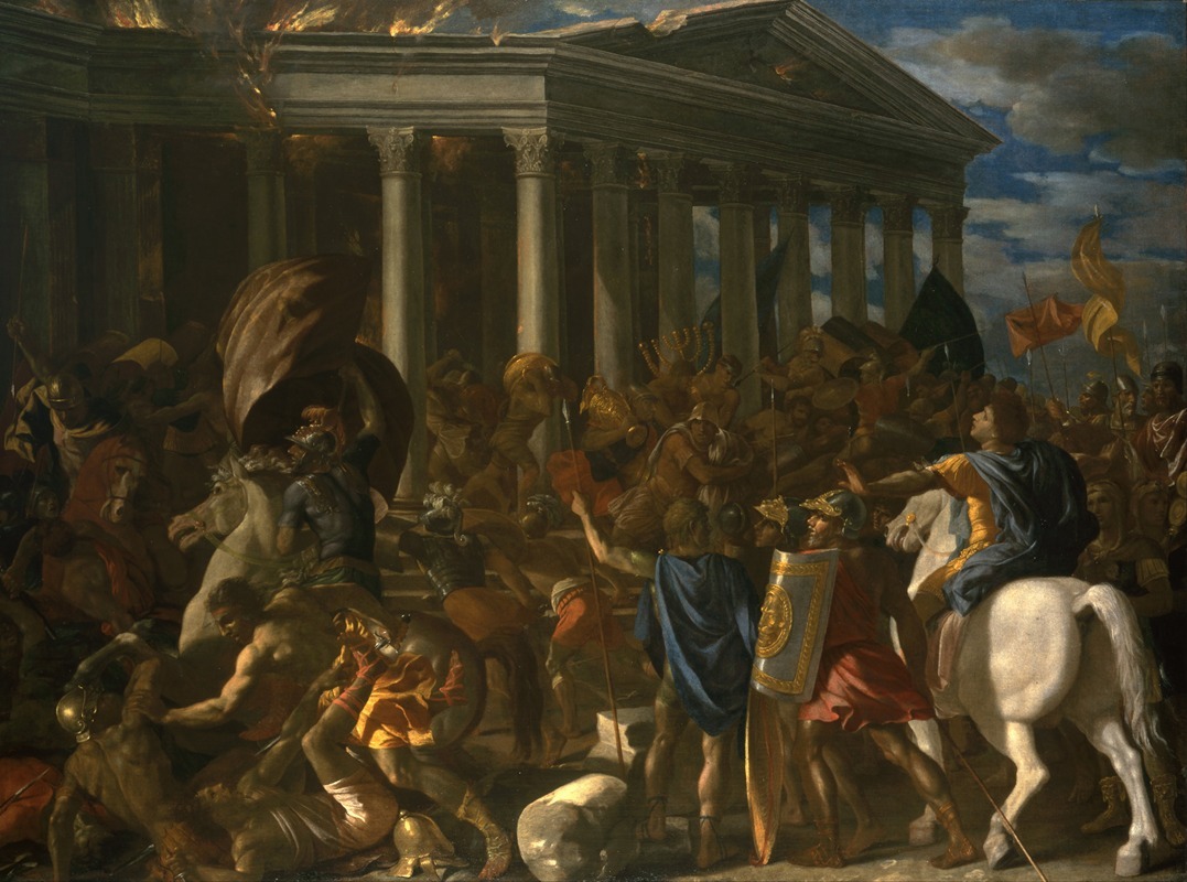 Nicolas Poussin's 'The Destruction And Sack Of The Temple Of Jerusalem' captures a dramatic historical moment.