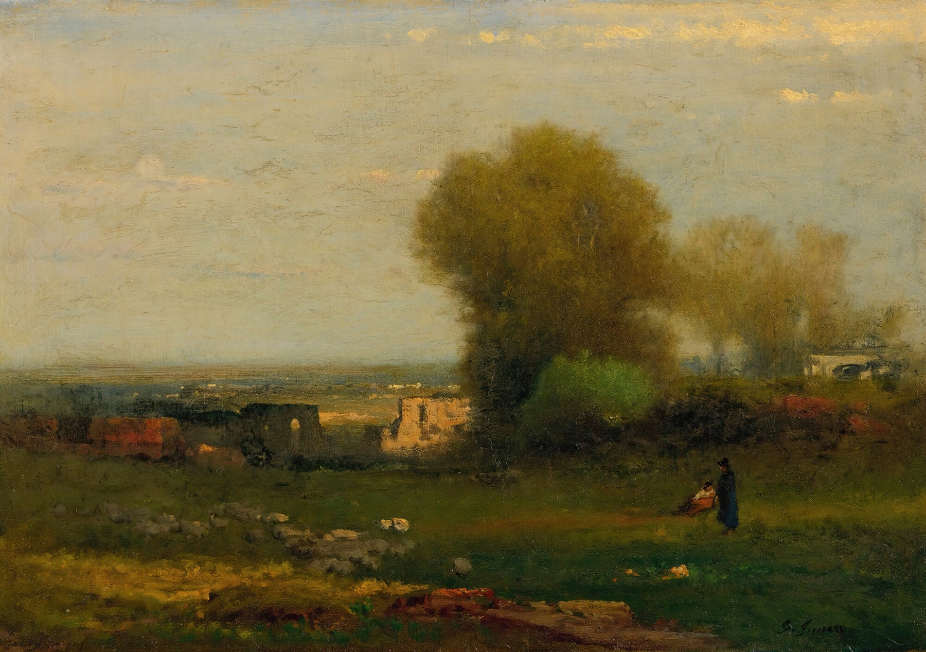 By The Old Aqueduct, Campagna, Italy, by George Inness, public domain