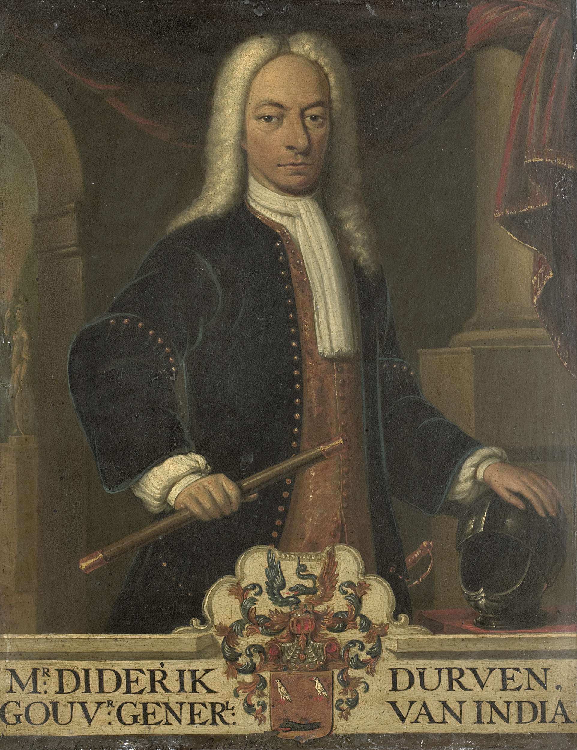 Portrait of Diederik van Durven, metal artwork by Hendrik van den Bosch