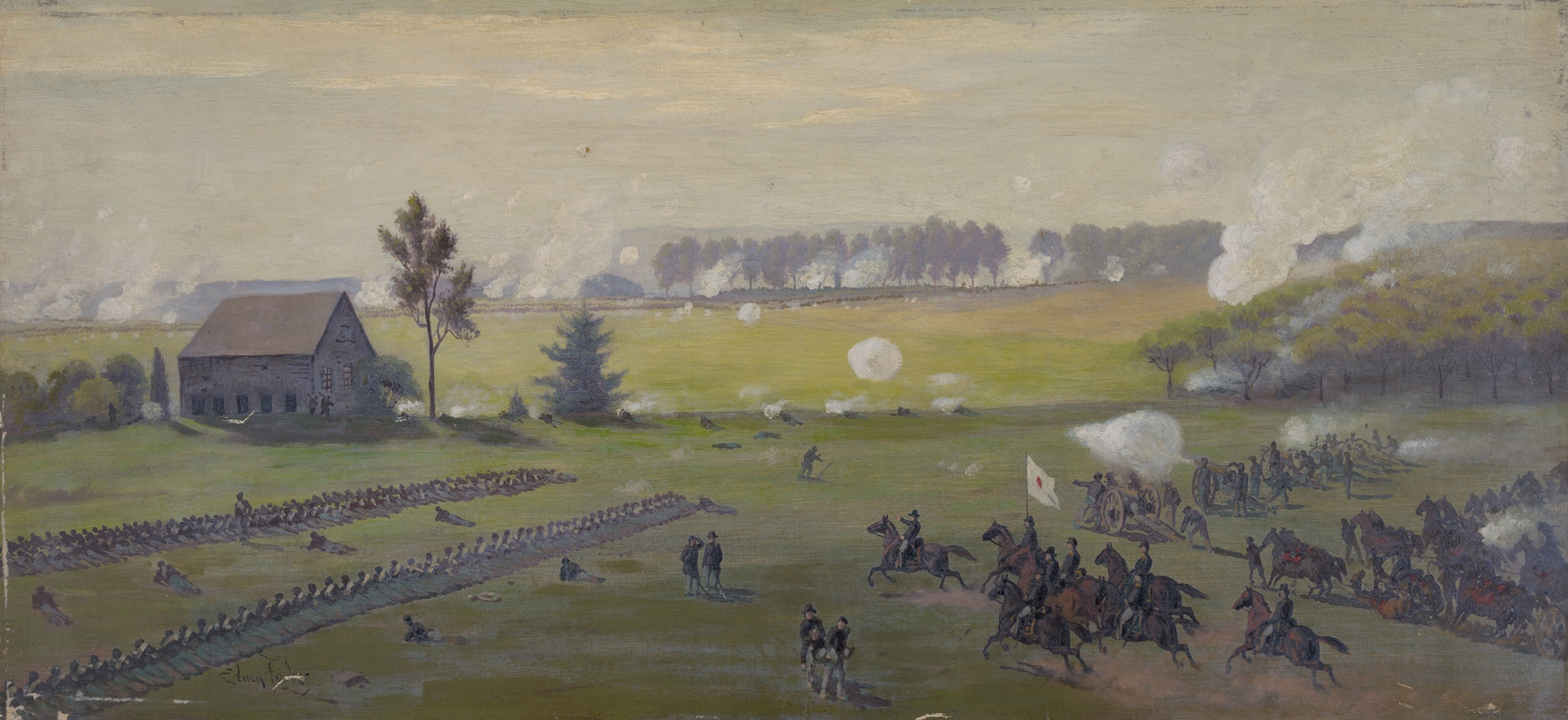 The battle of Gettysburg, by Edwin Forbes, public domain