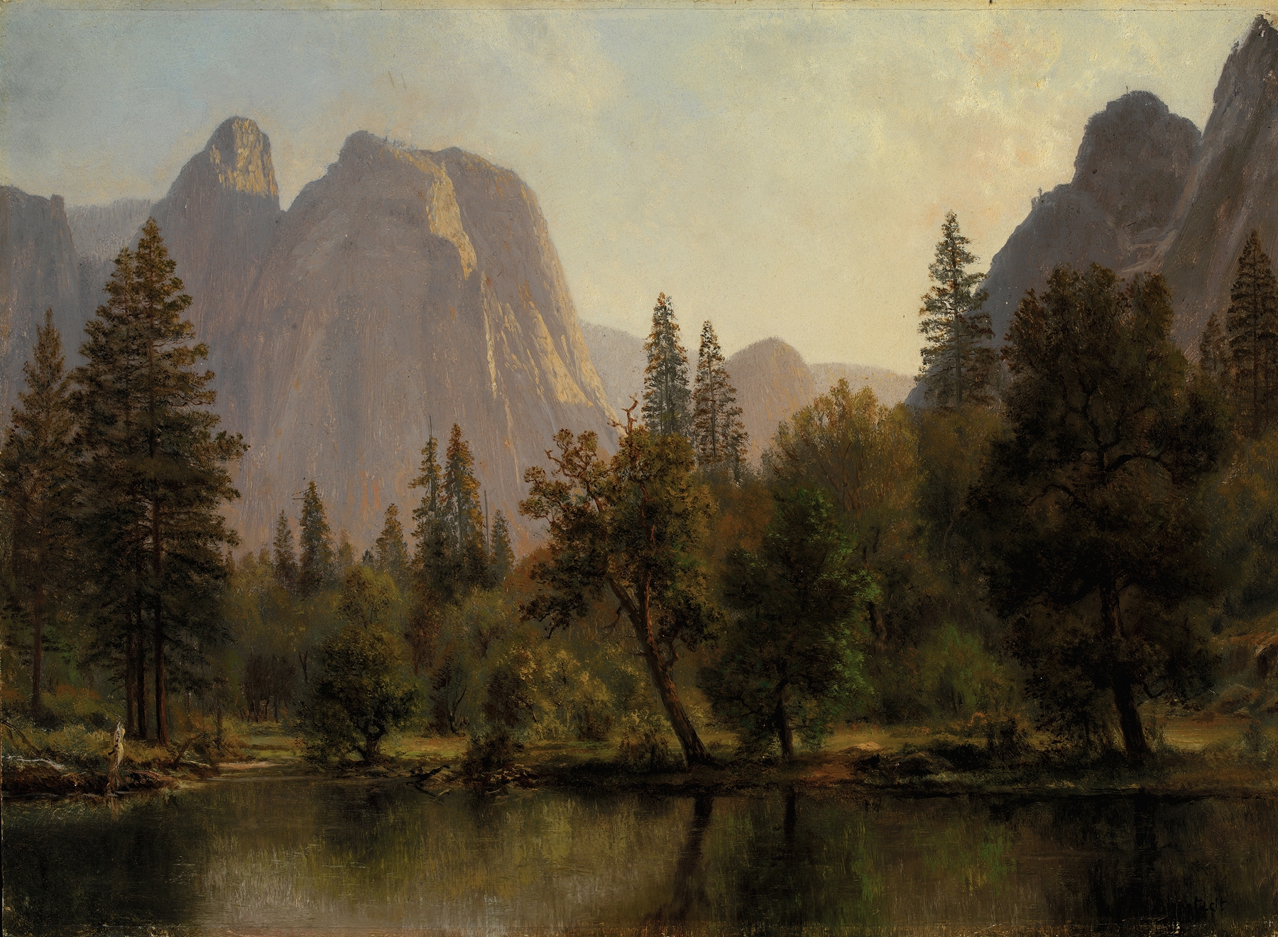 Cathedral Rocks, Yosemite Valley, by Albert Bierstadt, public domain