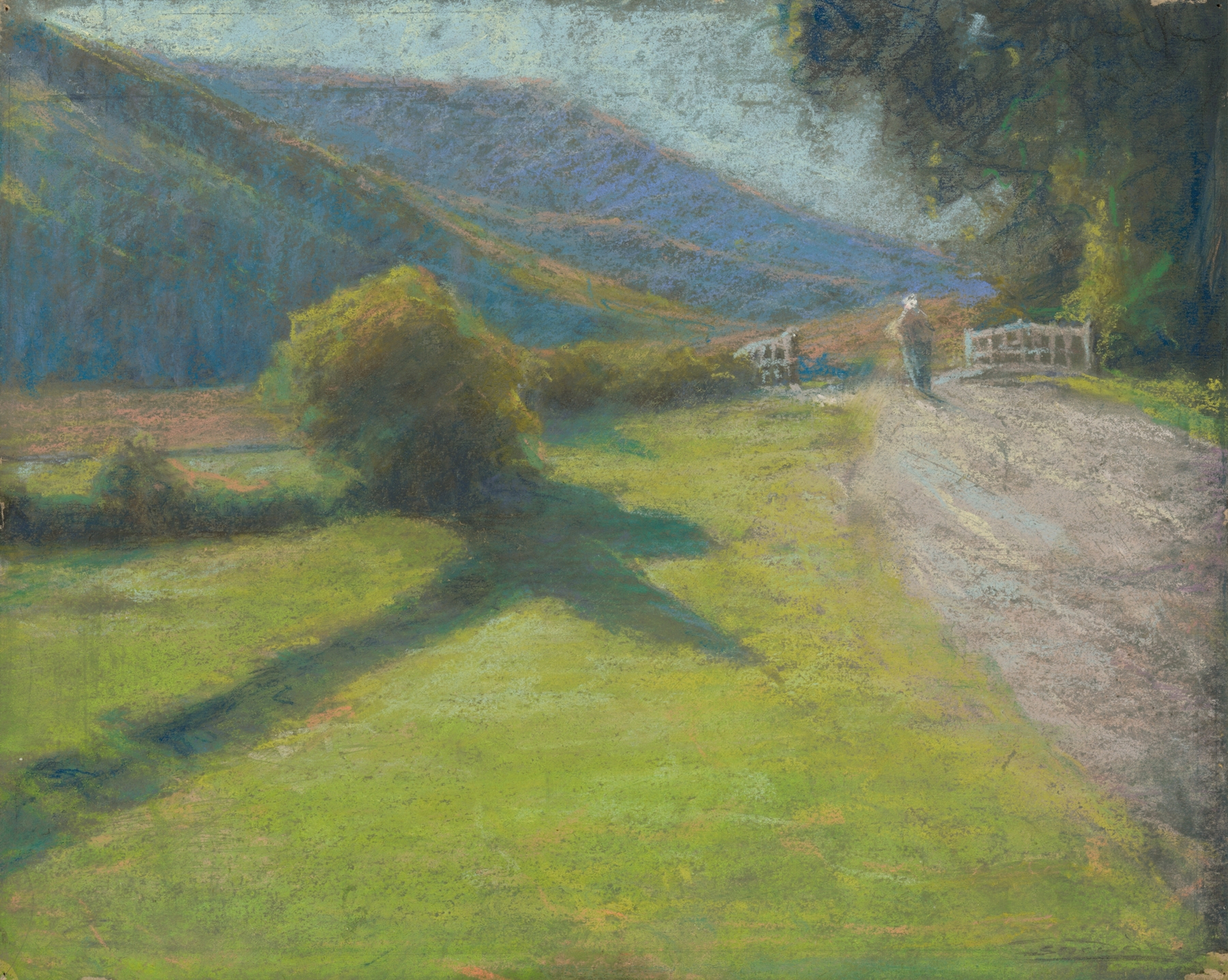Road at the edge of the forest by Ľudovít Čordák, medium unknown