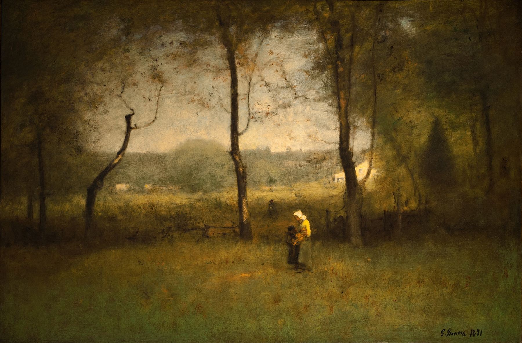 Wood Gatherers, An Autumn Afternoon, by George Inness, public domain