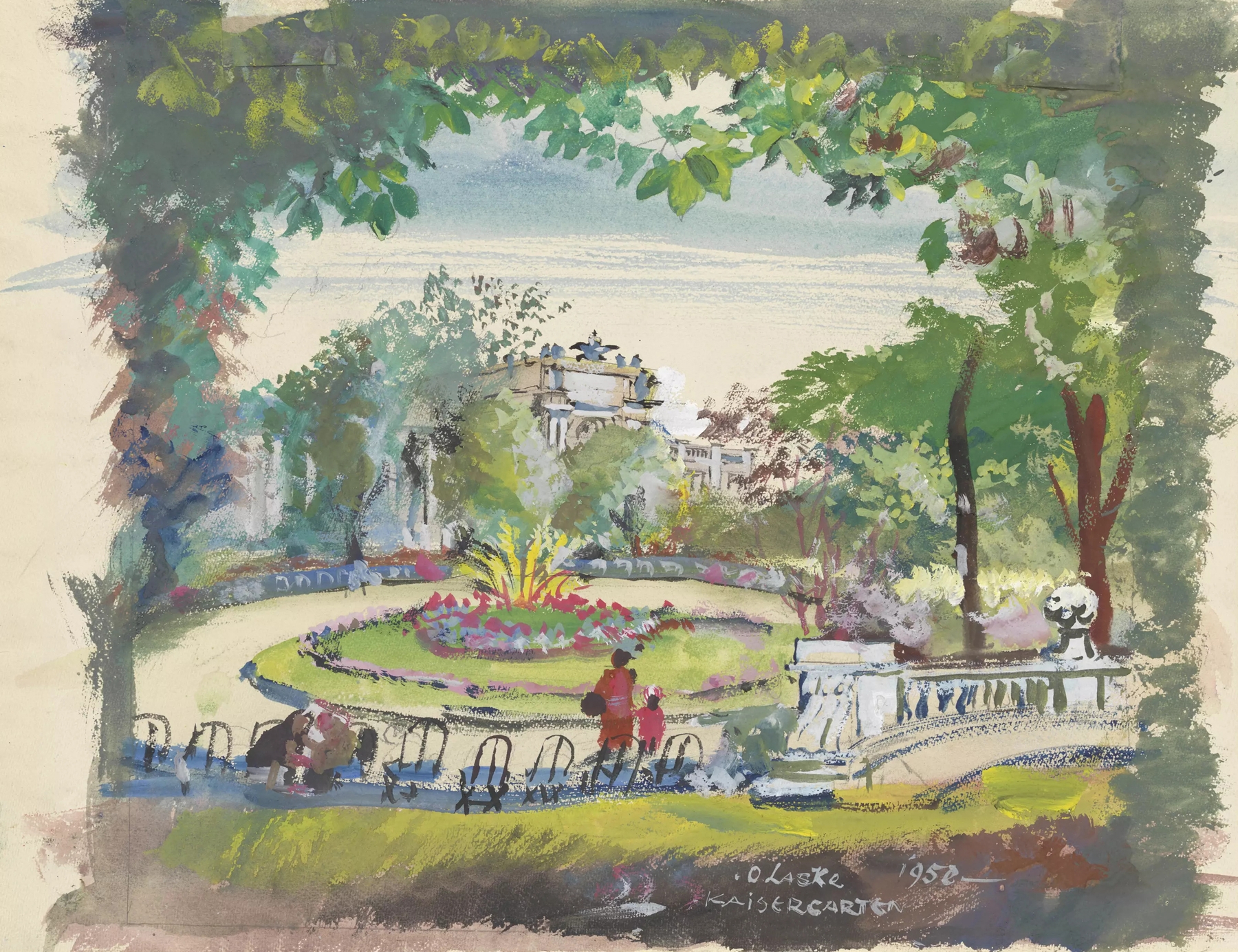 I. Burggarten, by Oskar Laske, public domain