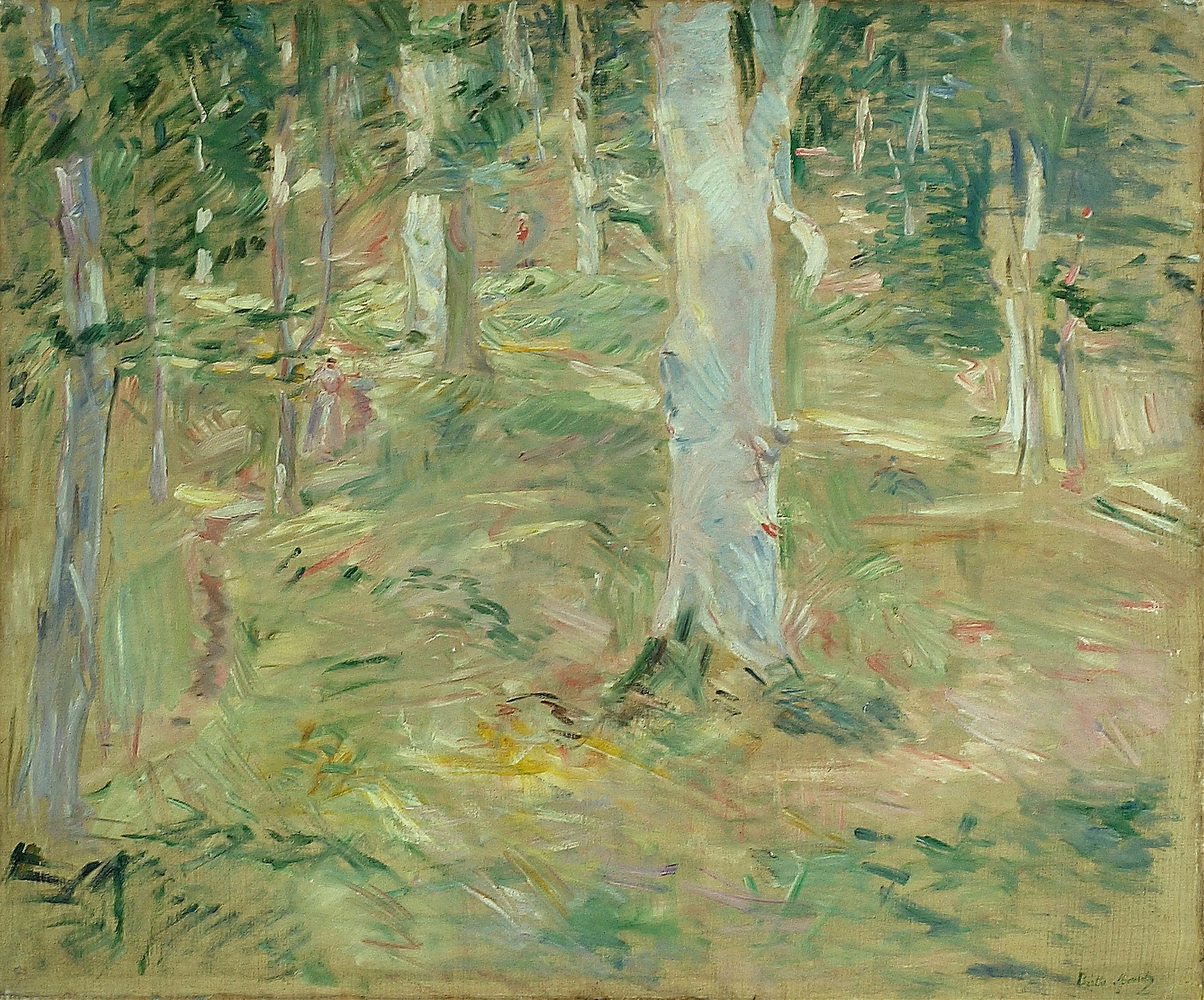 Forêt de Compiègne, by Berthe Morisot, public domain