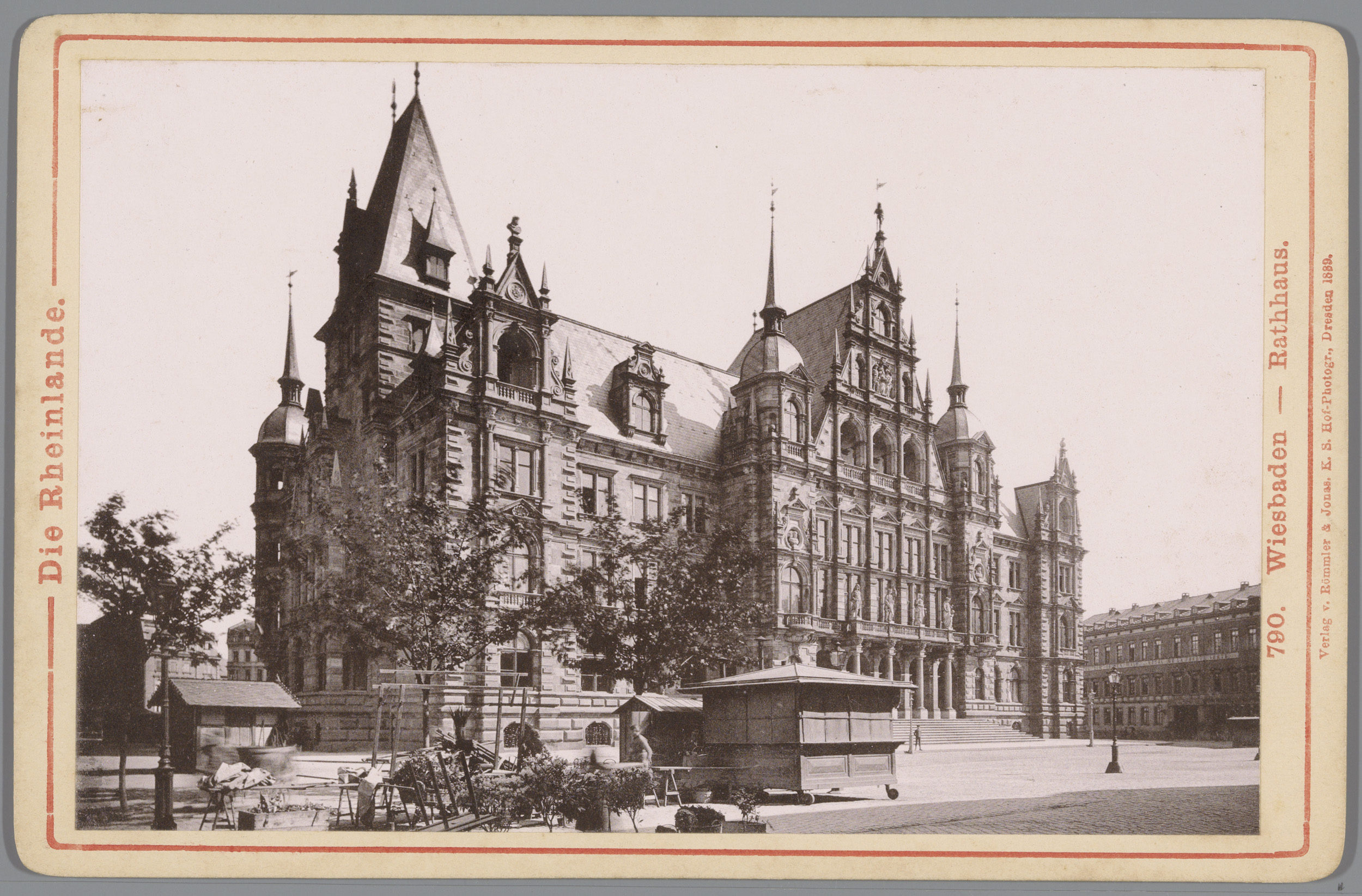 Architecture of Wiesbaden Town Hall in 1889, unknown artist