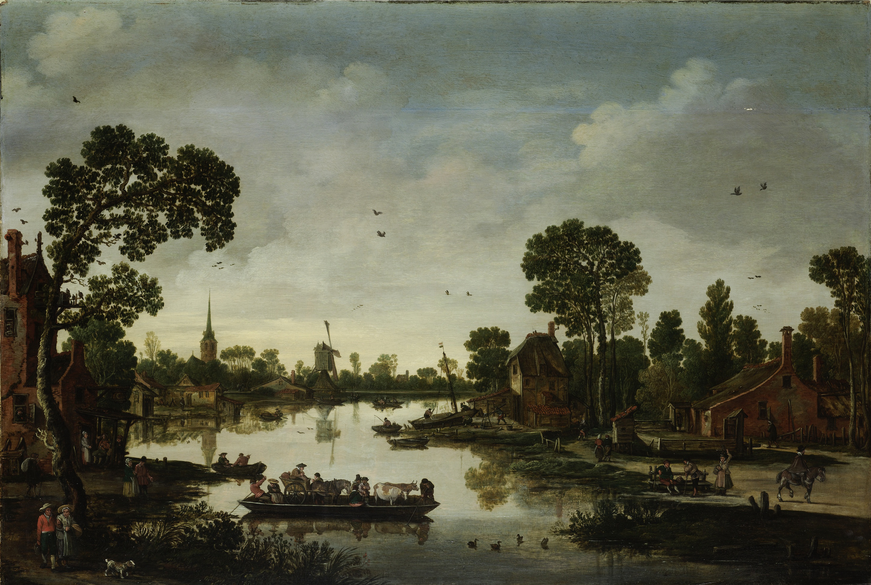 The Cattle Ferry, by Esaias van de Velde, public domain