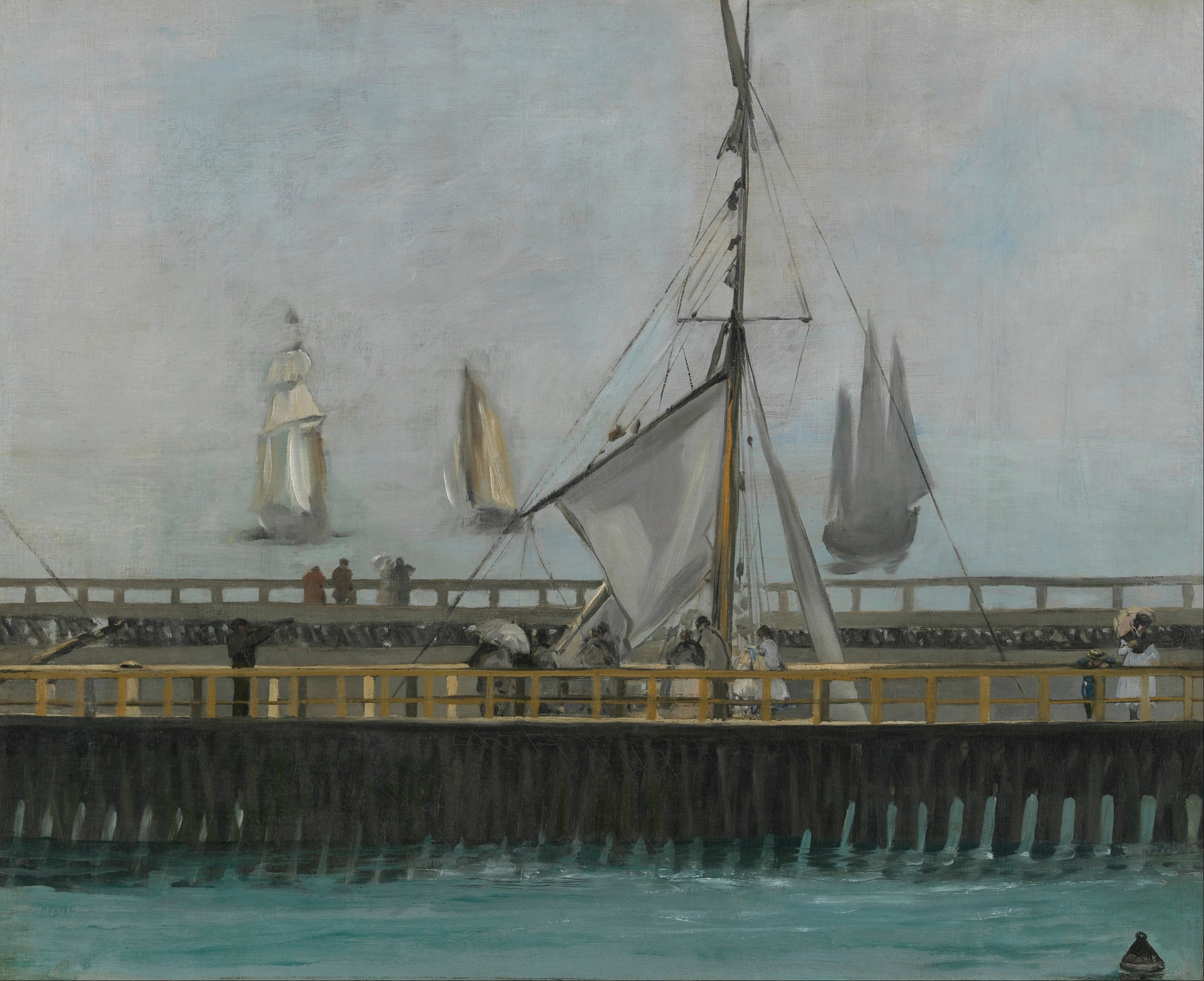 The jetty of Boulogne-sur-Mer, by Édouard Manet, public domain
