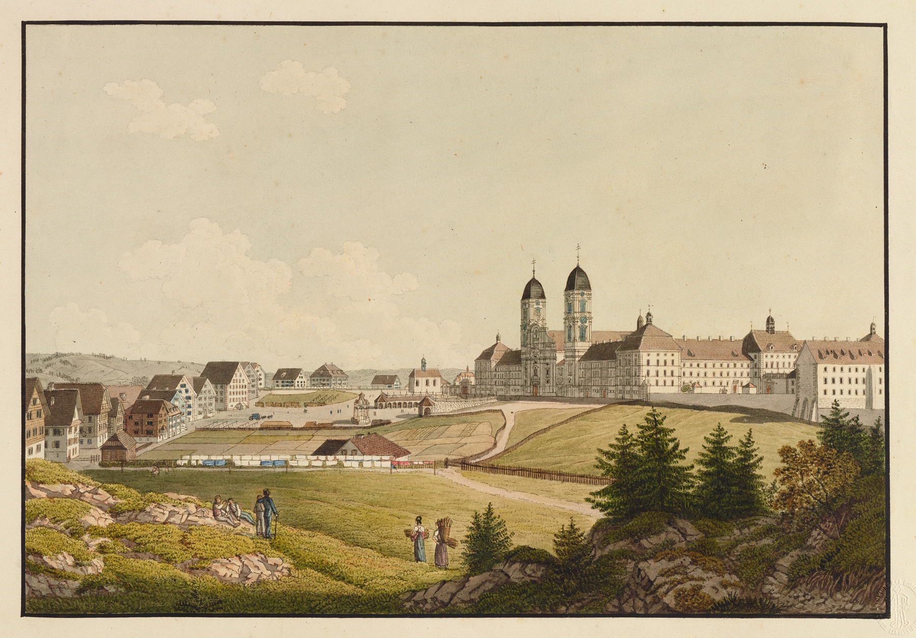 Architecture of Das Kloster Einsiedeln by David Alois Schmid, medium unknown